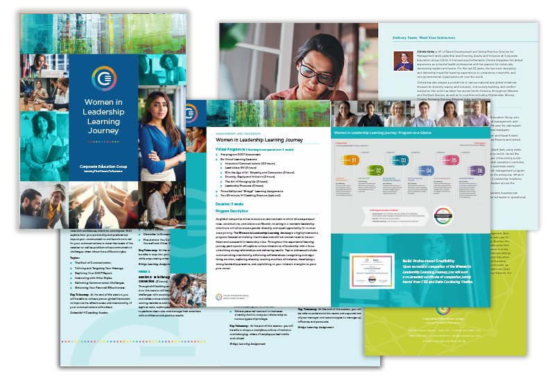 Women in Leadership Learning Journey Brochure